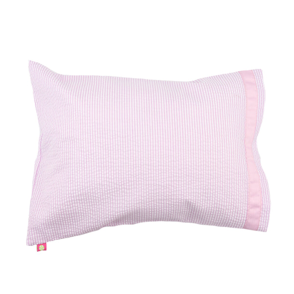Pink Seersucker Infant Pillowcase