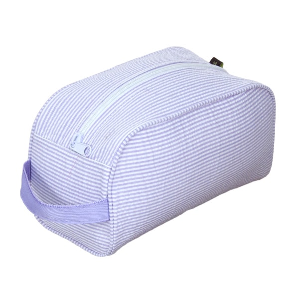 Lilac Seersucker Toiletry Bag