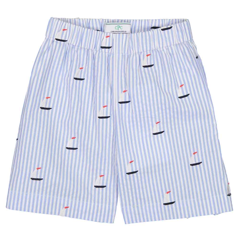 Dylan Short - Sailboats Embroidery