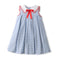 Blue Gingham Scalloped Collar Dress - Olivia