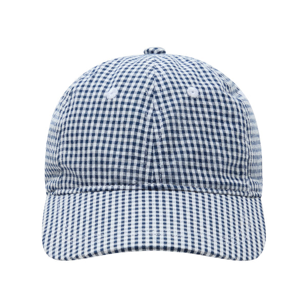 Signature Sun Cap - Navy Gingham – The Monogram Mode