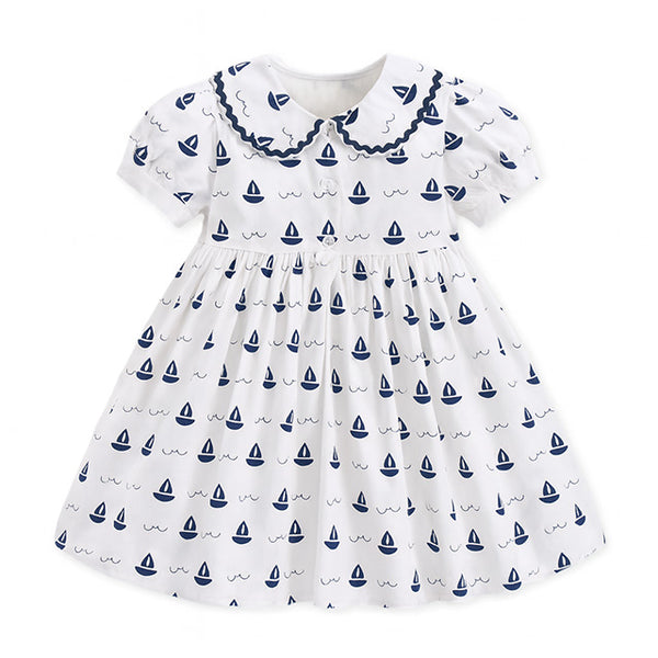 Everyday Nautical Dress Navy - Andie