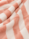 Coral and White Beach Towel