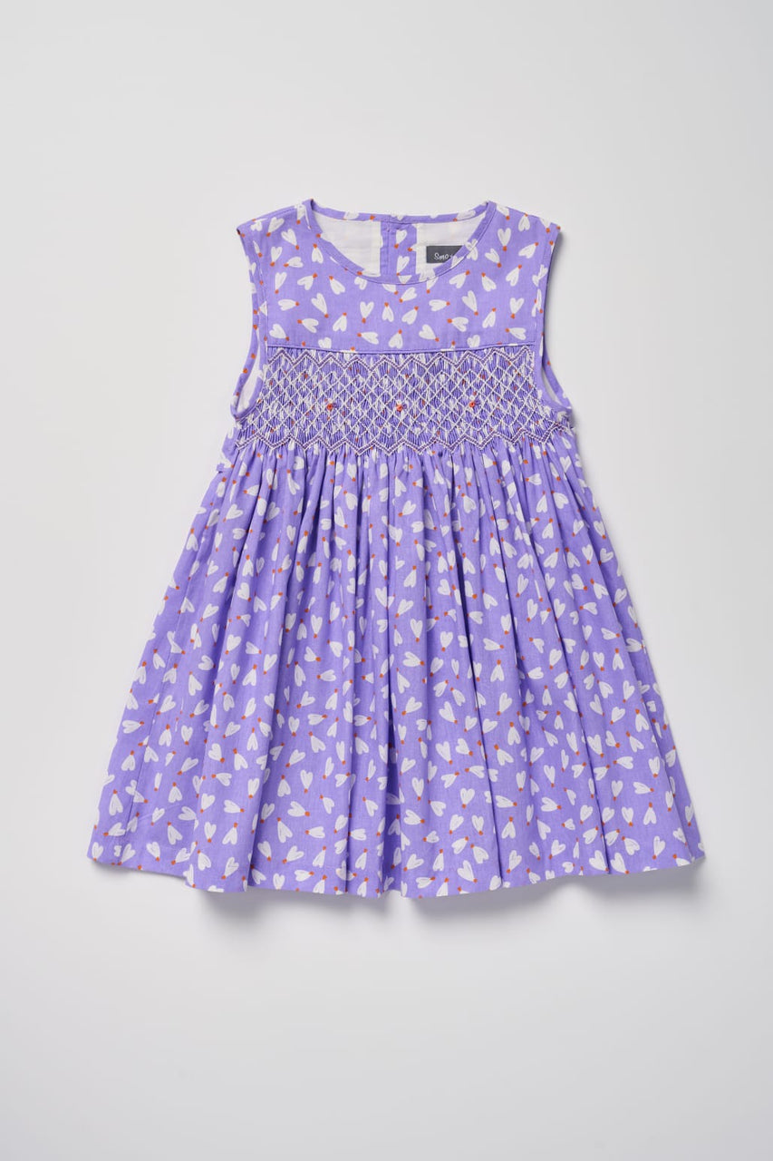 Purple Smocked Sun Dress