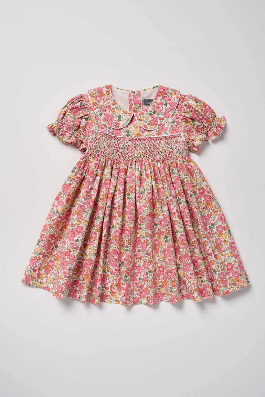 Pink Liberty Smocked Dress