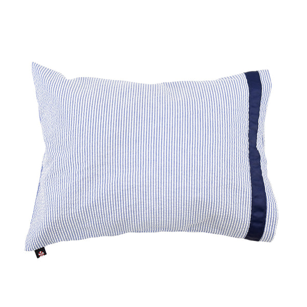 Navy Seersucker Infant Pillowcase