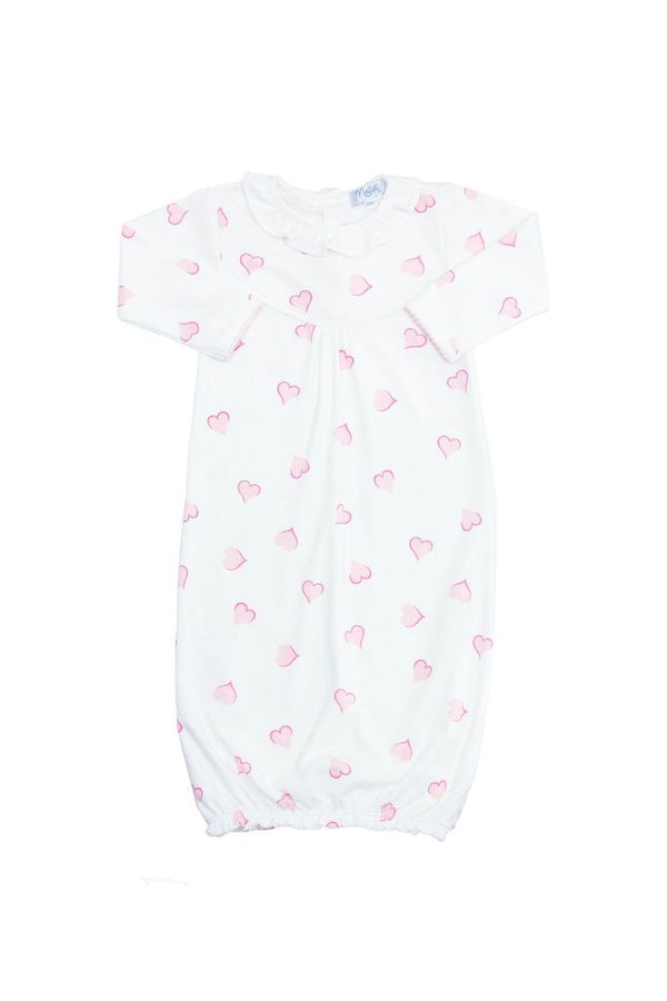 Heart Print Baby Gown