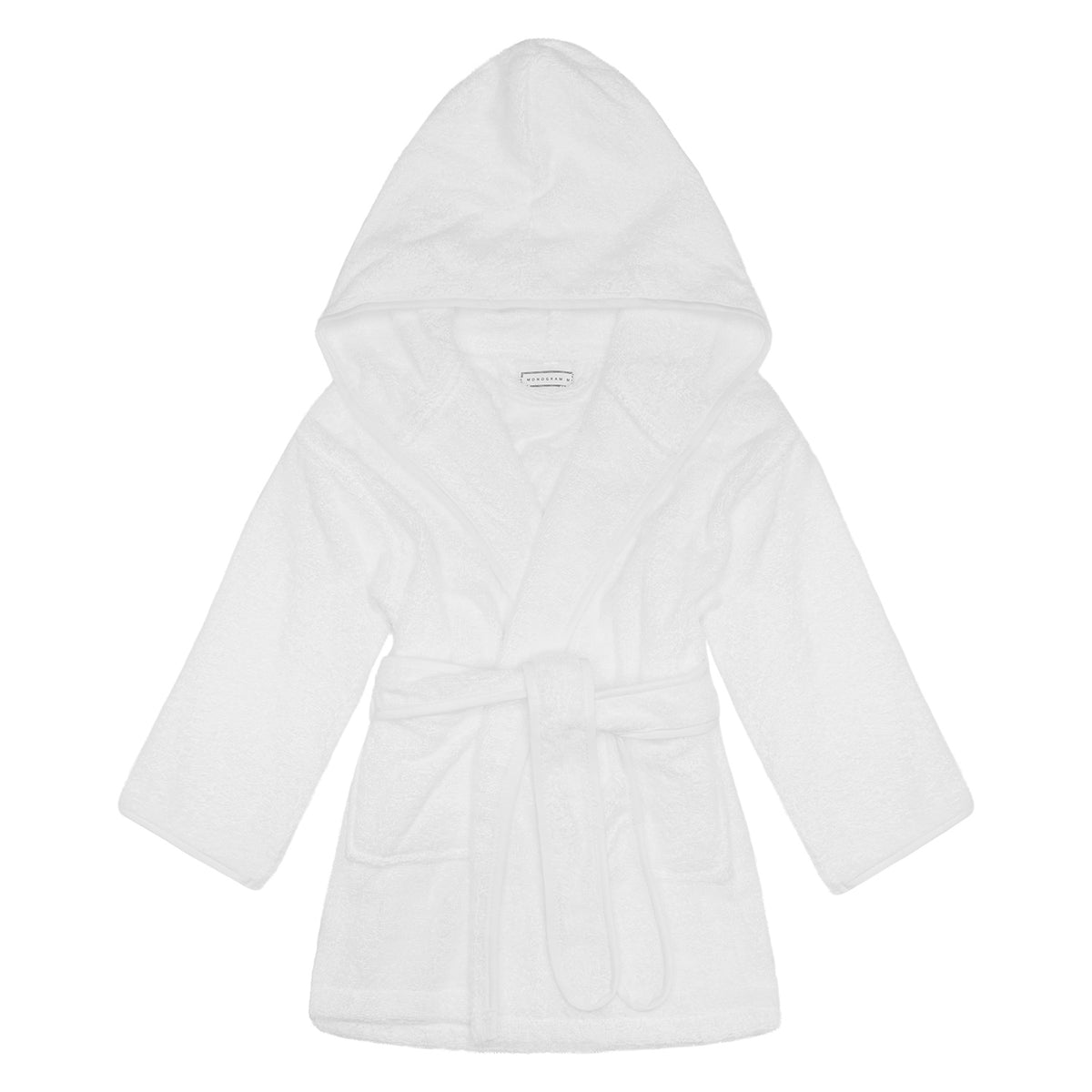Piped Children's Robe - White – The Monogram Mode