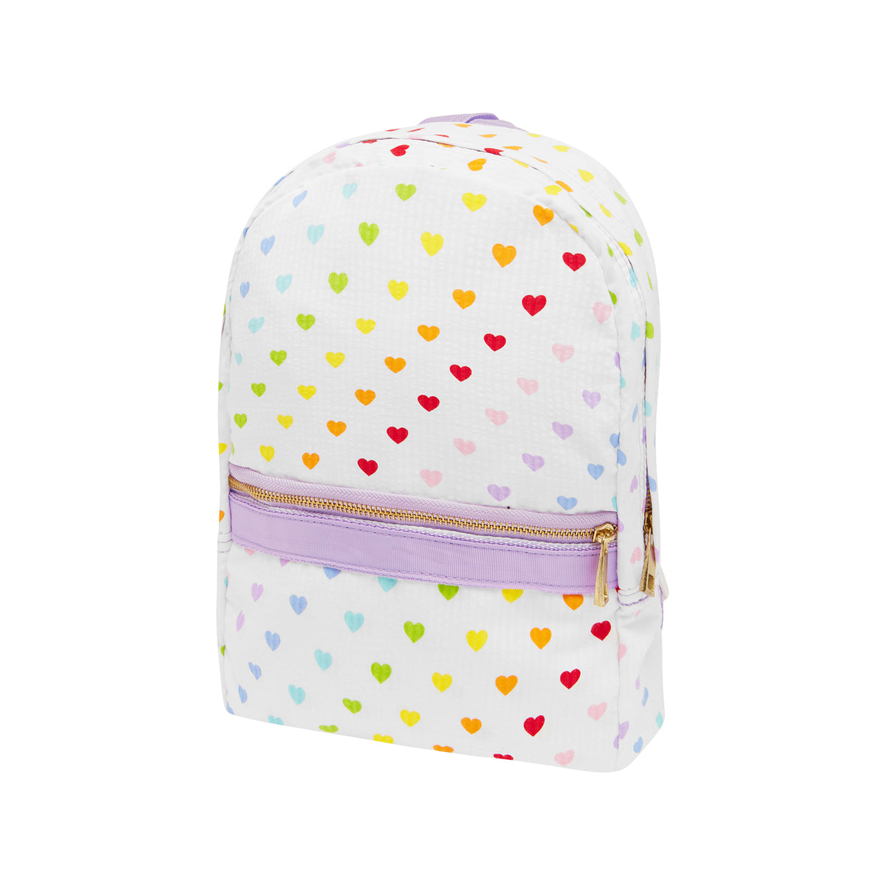 Tiny Hearts Seersucker Small Backpack