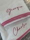 Bright Pink Piped Edge Towels