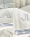Pale Blue Piped Edge Towels