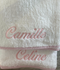 Pale Pink Piped Edged Towels