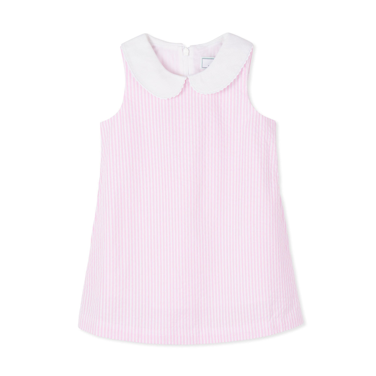 Maddie Dress - Pink and White Seersucker