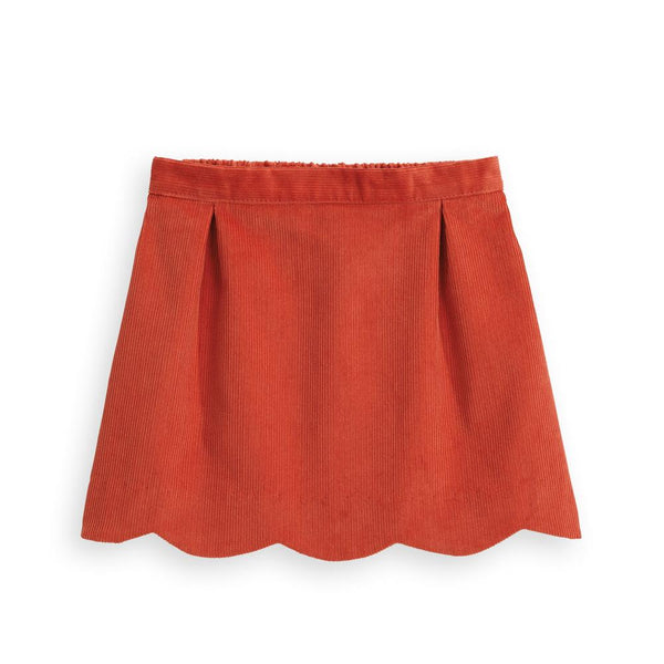 Red Cord Girls Scalloped Skirt