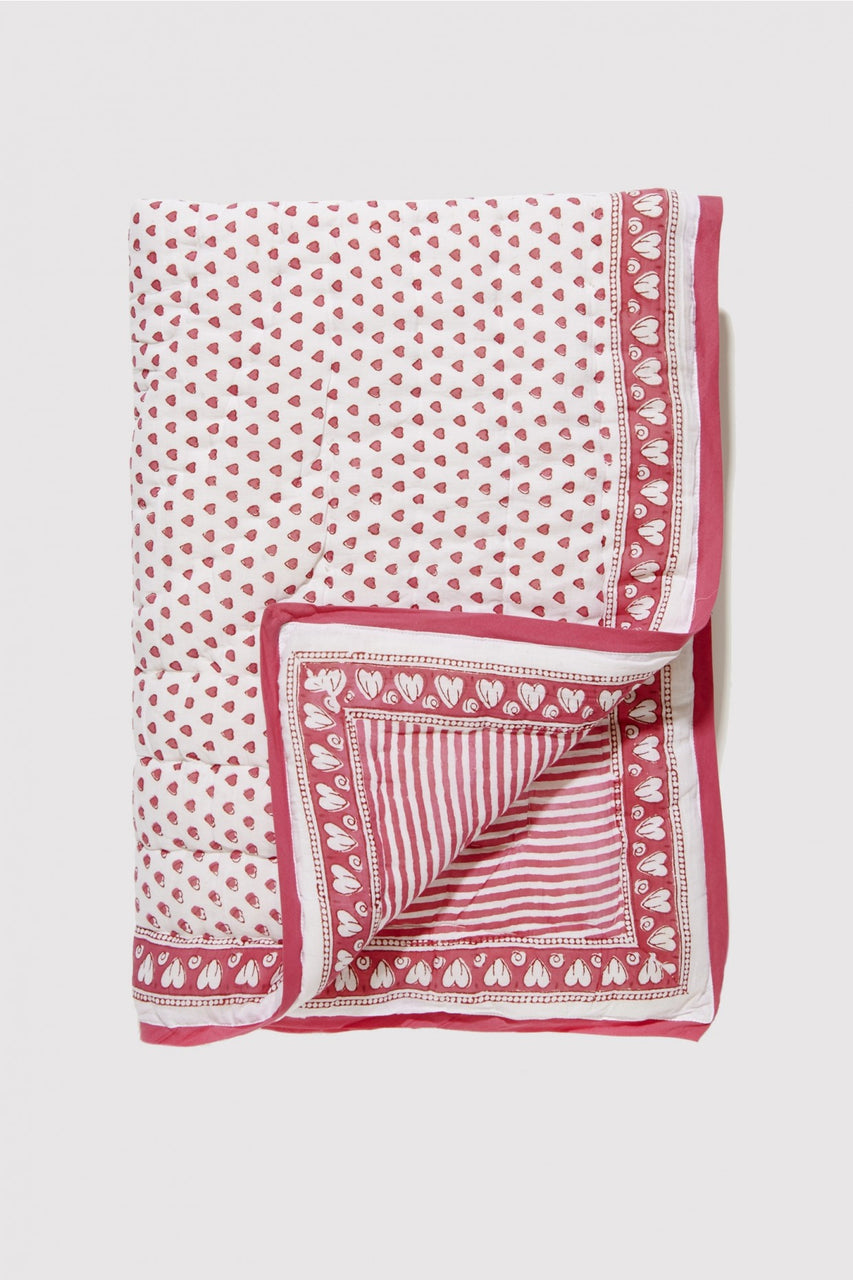 Baby Hearts Quilt - Pink