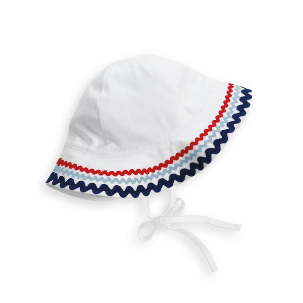 Sun Hat With White Twill Trim